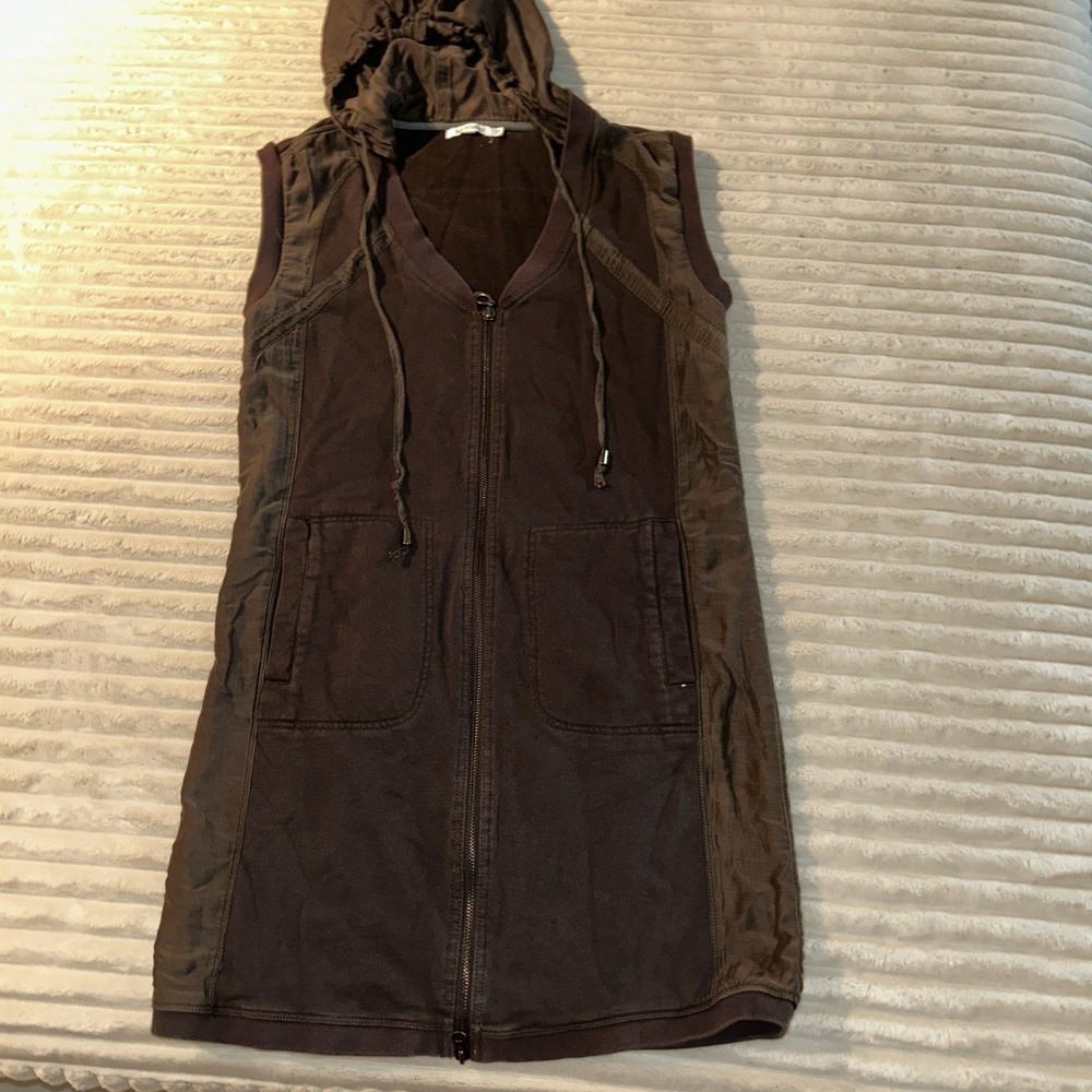 Mur Mur Womens Dress M Brown Hoodie‎ Shirt Romantic Peasant Boho Country Western